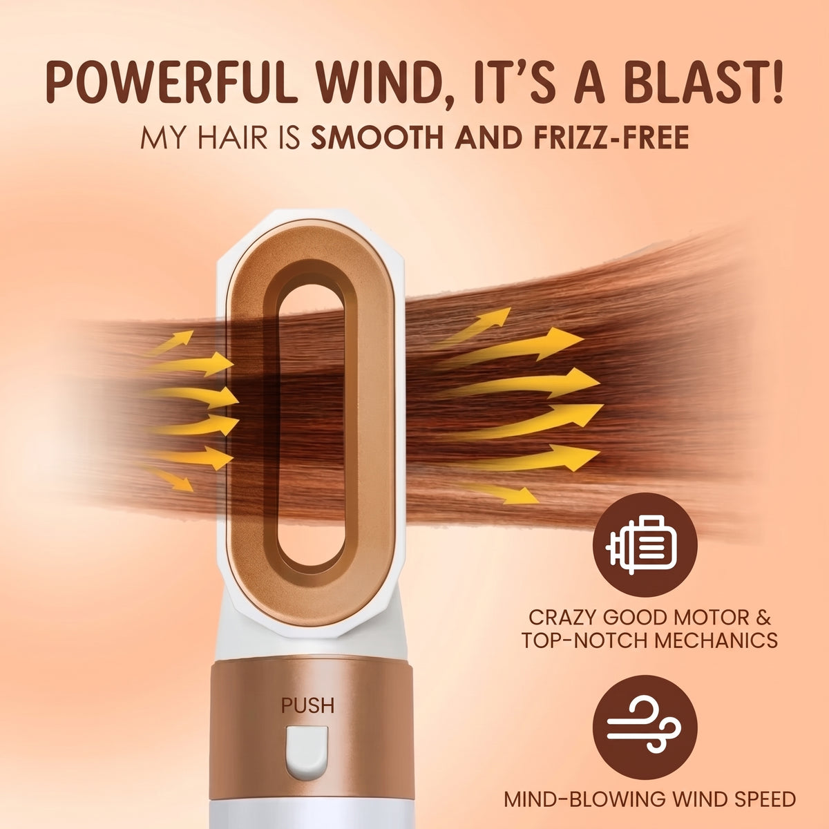 AirSilk Pro 5-in-1 Hot Air Styler, Rose finish