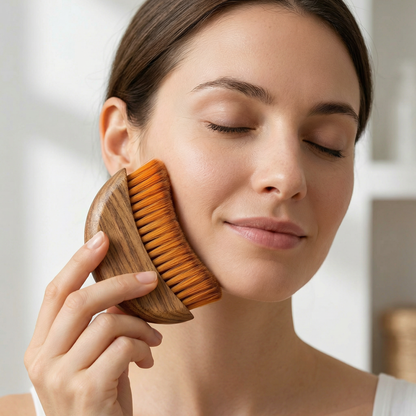 Close-up of the Lumi Lymphatic Drainage Facial Brush design