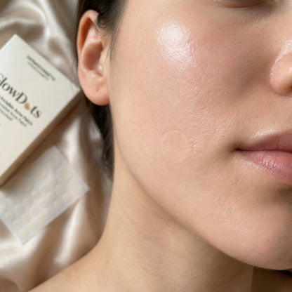 Close-up of clear skin after using GlowDots Acne Patches