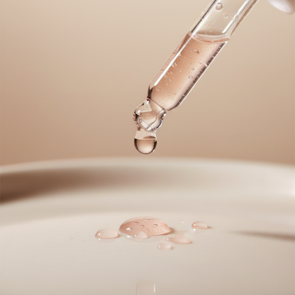 Close-up of PeachGlow Niacinamide Body Serum texture