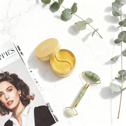 Flat lay of HydraLift Collagen Eye Patches