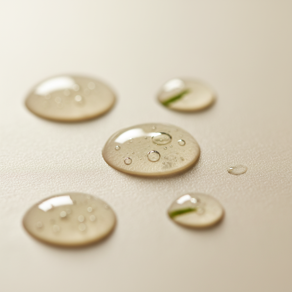 Macro close-up of the DermaCentella Serum texture