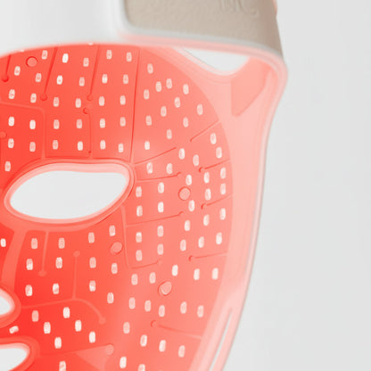 Close-up of the LED grid inside the AuraLED Face Mask