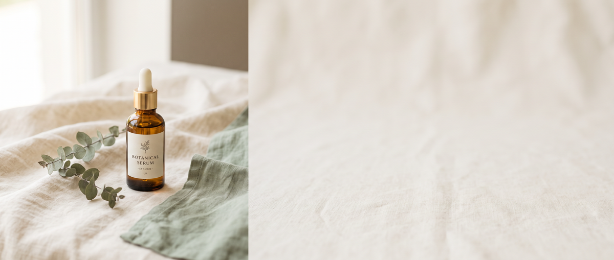 Lumi botanical serum banner background